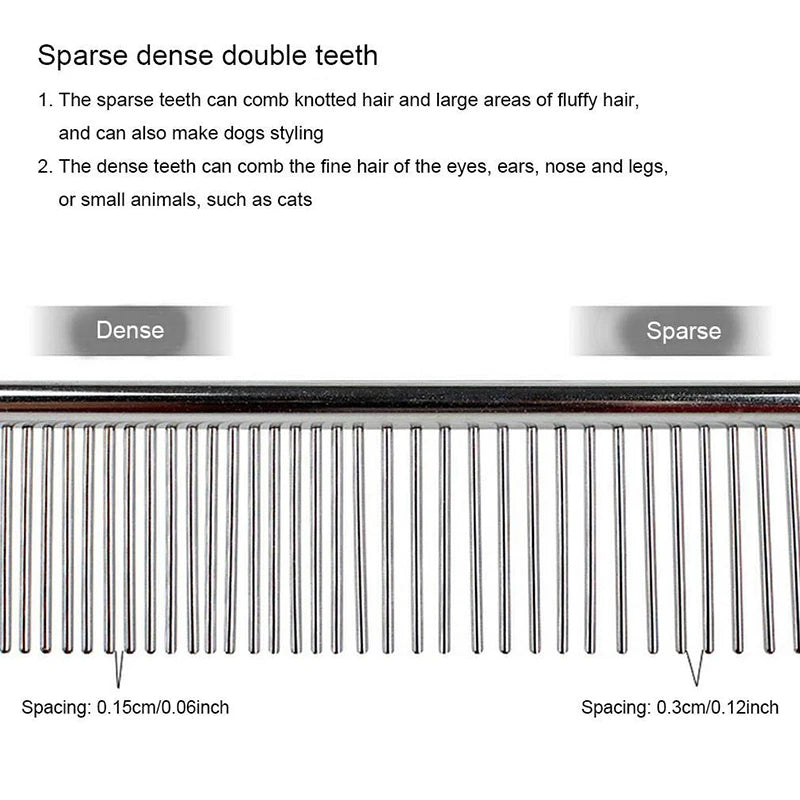 Stainless Steel Puppy Grooming Comb – Hairbrush for Dogs & Cats