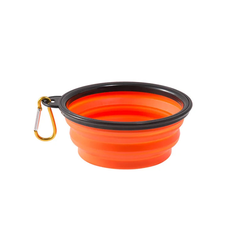 Collapsible Pet Bowl – Portable Silicone Dog & Cat Food and Water Dish with Carabiner