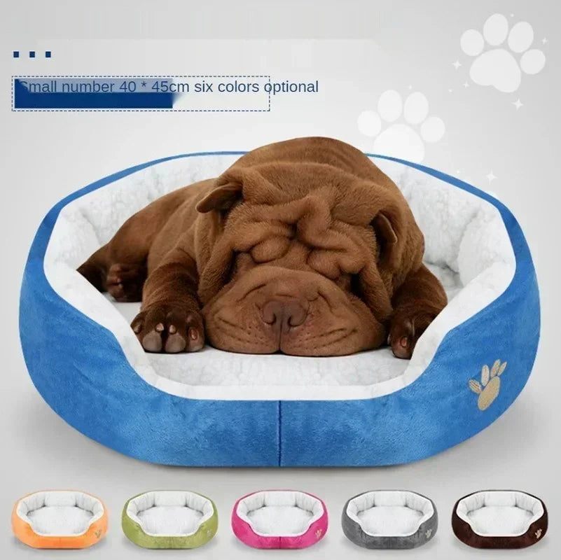 Cashmere Dog Bed for Large Dogs | Plush Warming Pet Sofa & Cat Nest