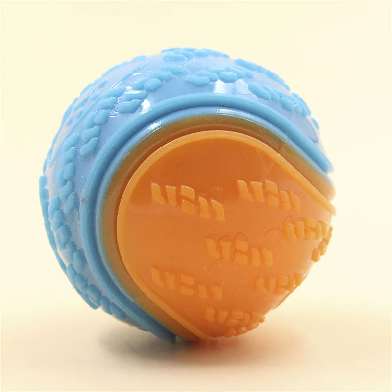 Interactive Squeaky Dog Ball | TPR Chew Toy for Teeth Cleaning & Bite Resistance
