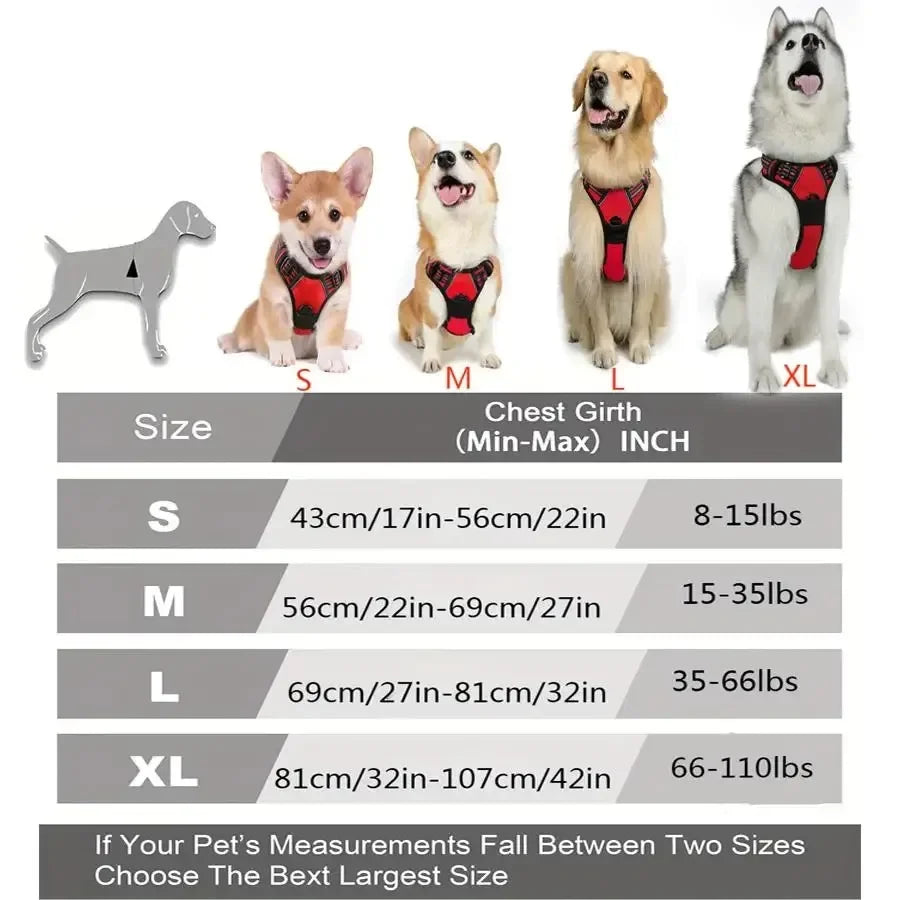 Premium Dog Harness Vest with Leash – Comfortable & Adjustable for Small to Medium Dogs