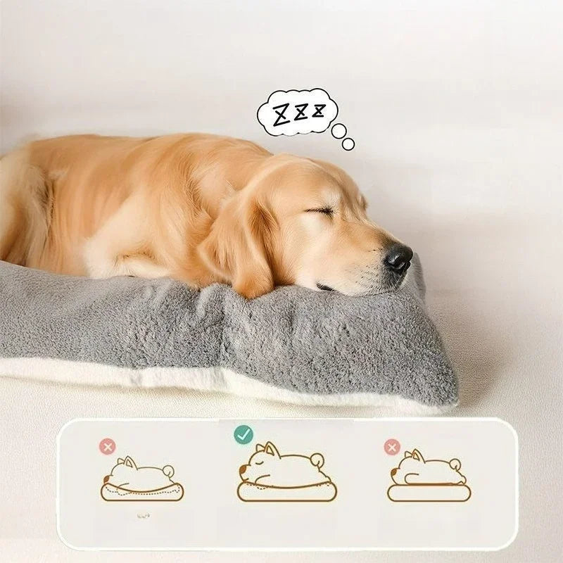 Large Plush Dog Bed – Super Soft Thickened Pet Mat for Small, Medium & Large Dogs