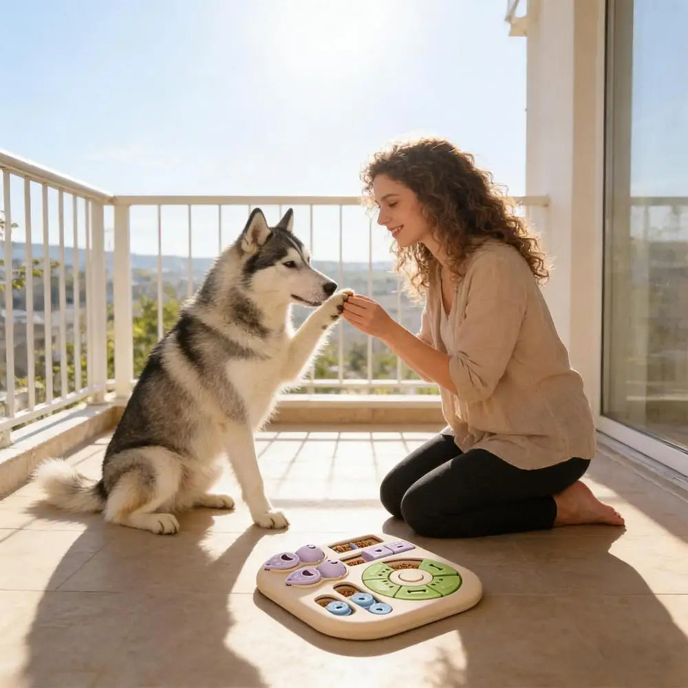 Interactive Dog Treat Puzzle Toy | Brain Game & Food Feeder for Dogs, Puppies & Cats