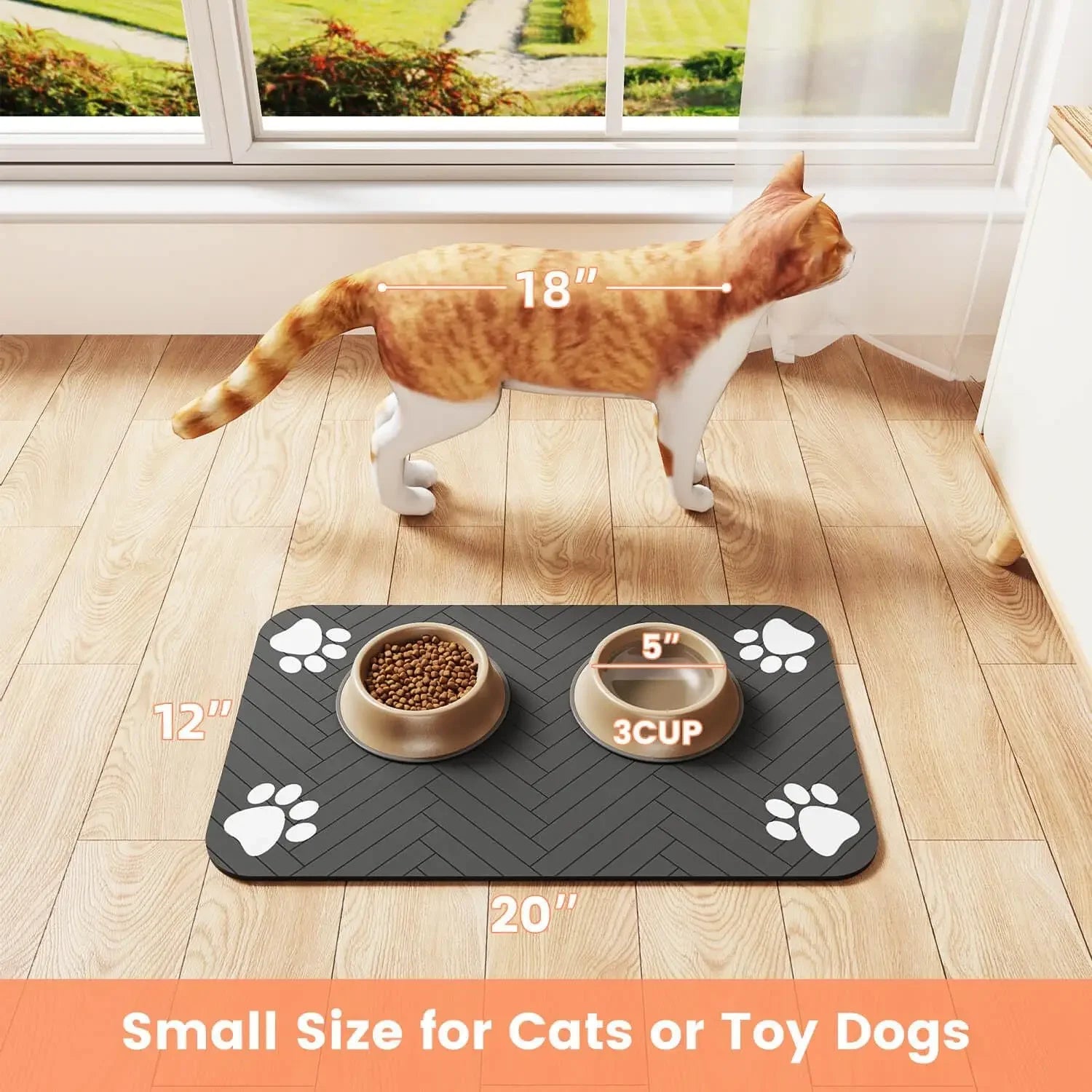 Pet Feeding Mat – Waterproof Absorbent Placemat for Dogs & Cats