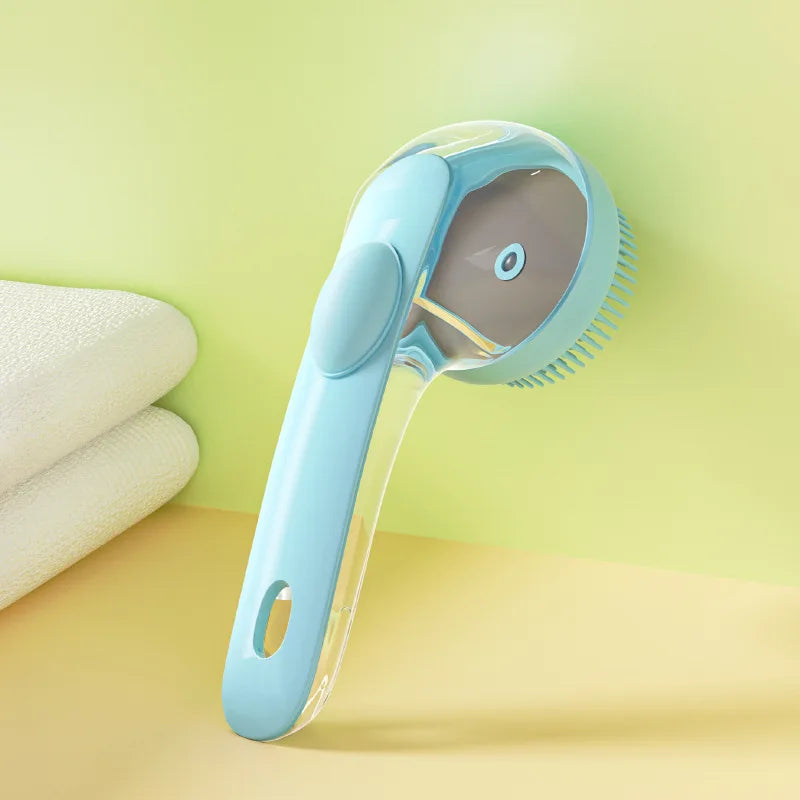 2-in-1 Pet Grooming Brush – Massage & Bath Scrubber for Dogs & Cats