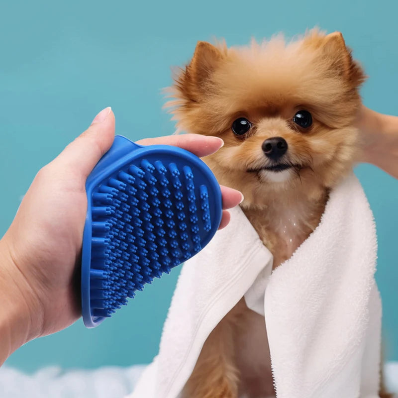 Pet Grooming Brush – Rubber Massage Comb for Dogs & Cats