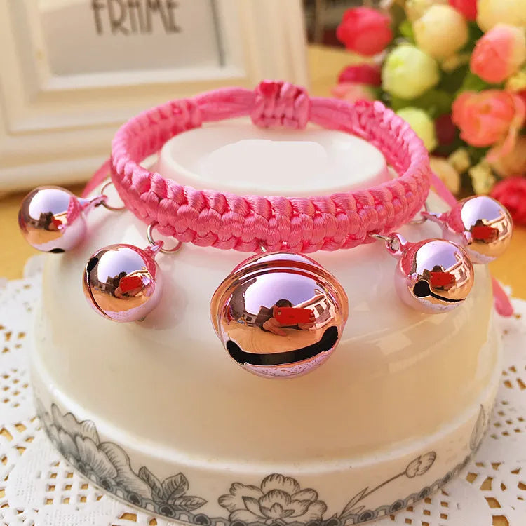 Adjustable Pet Bell Collar – Cute Cat & Dog Accessories