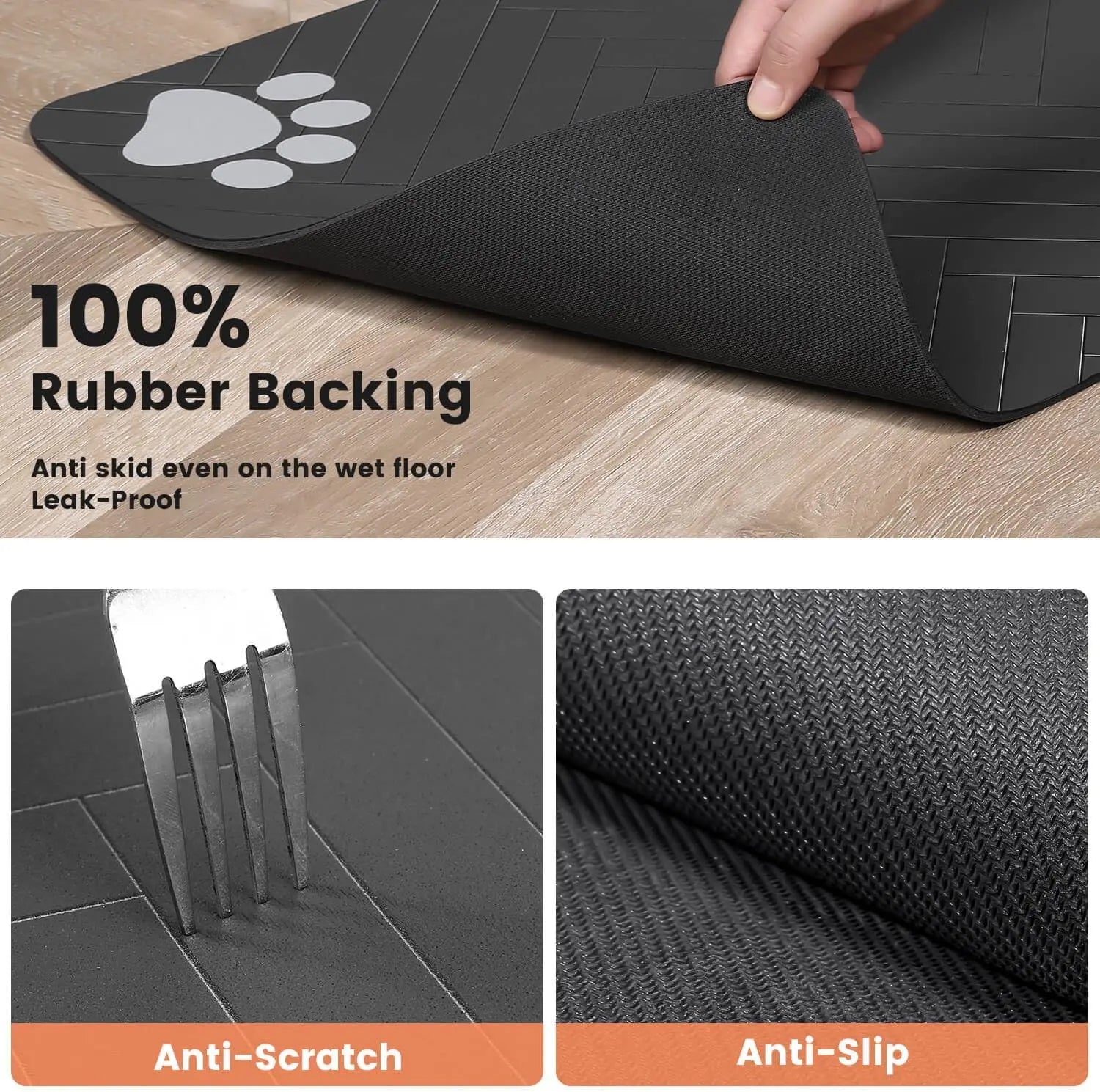 Pet Feeding Mat – Waterproof Absorbent Placemat for Dogs & Cats