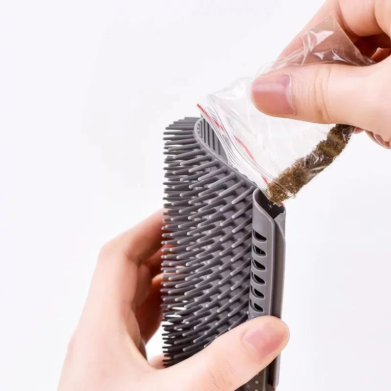 Cat Corner Massage Brush – Self-Cleaning Wall Grooming & Hair Removal Tool
