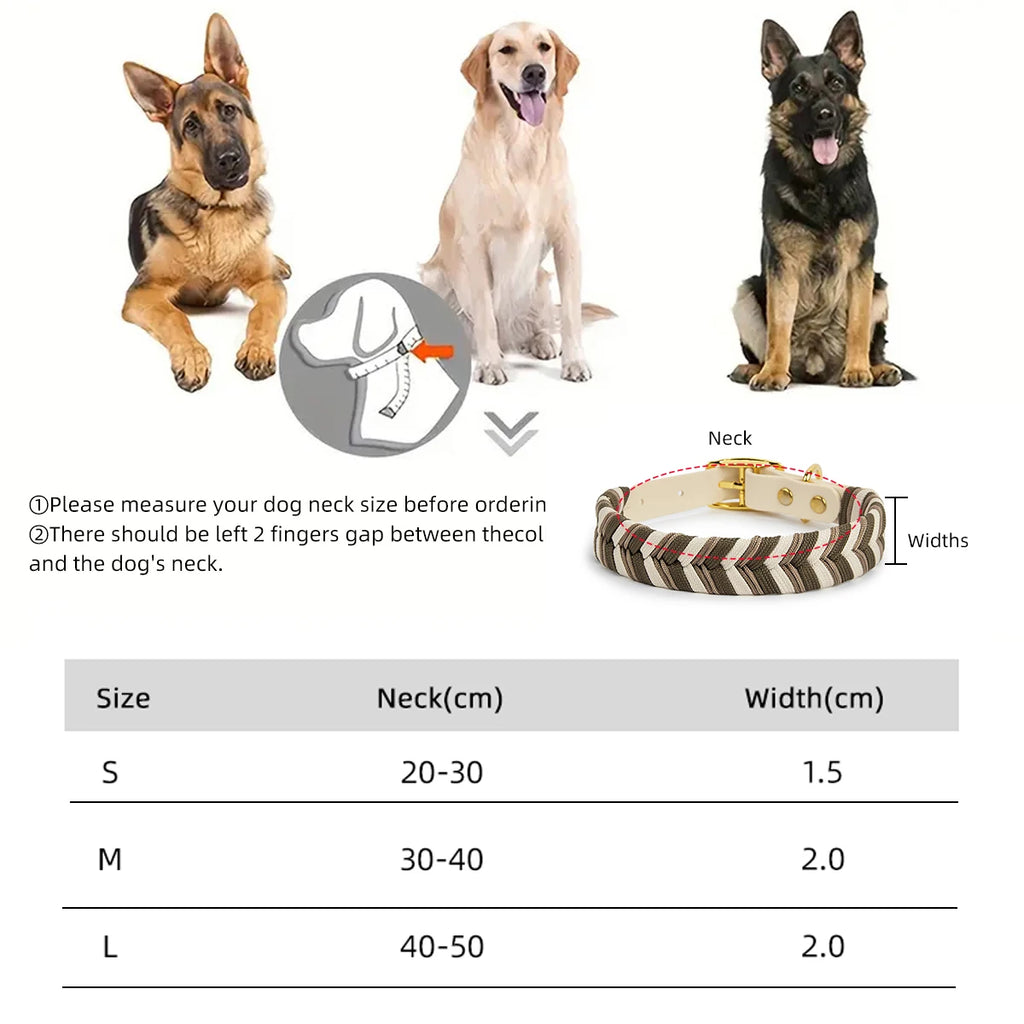 Handmade Colorful Dog Collar | Adjustable Fashion Neck Ring for Small, Medium & Large Dogs