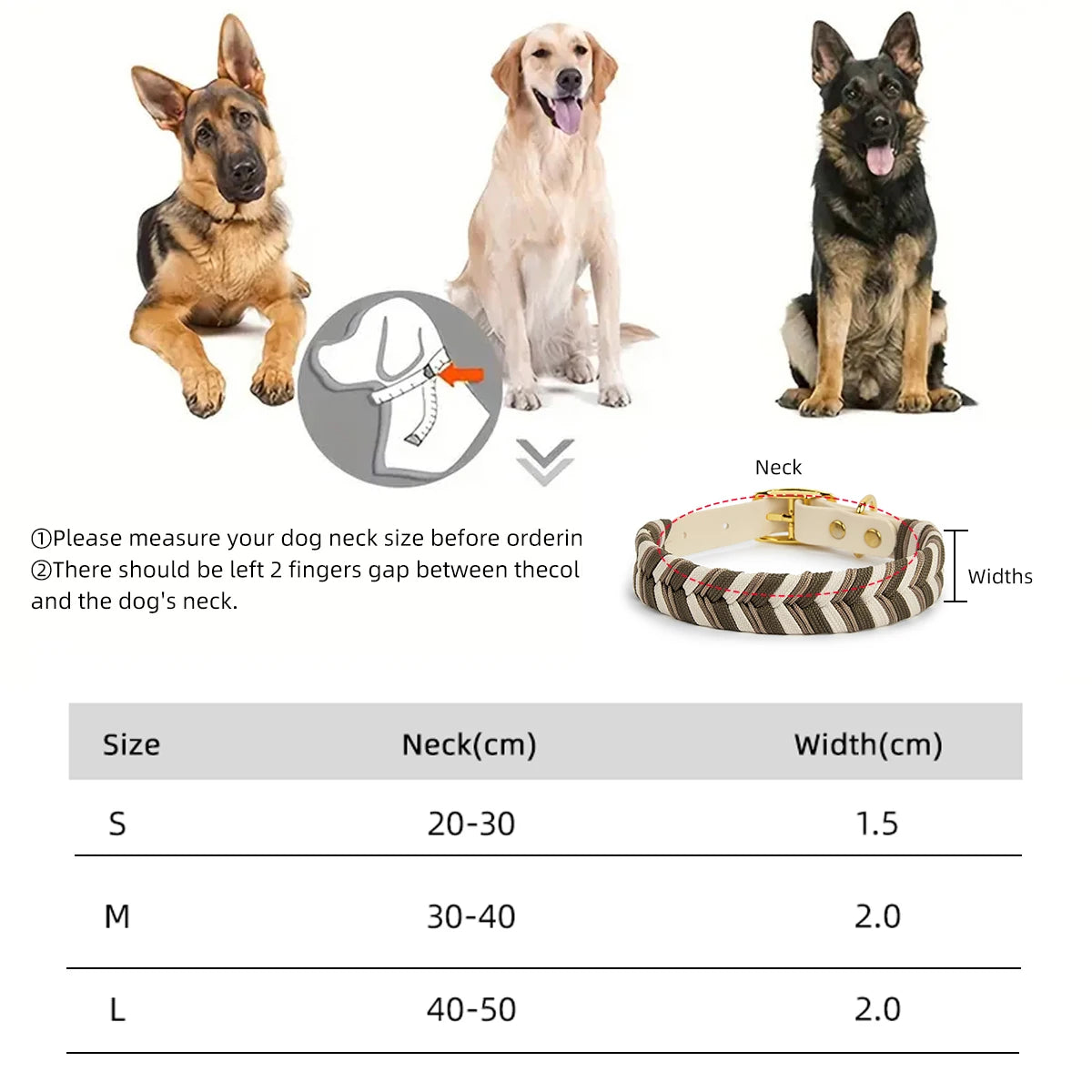 Handmade Colorful Dog Collar | Adjustable Fashion Neck Ring for Small, Medium & Large Dogs