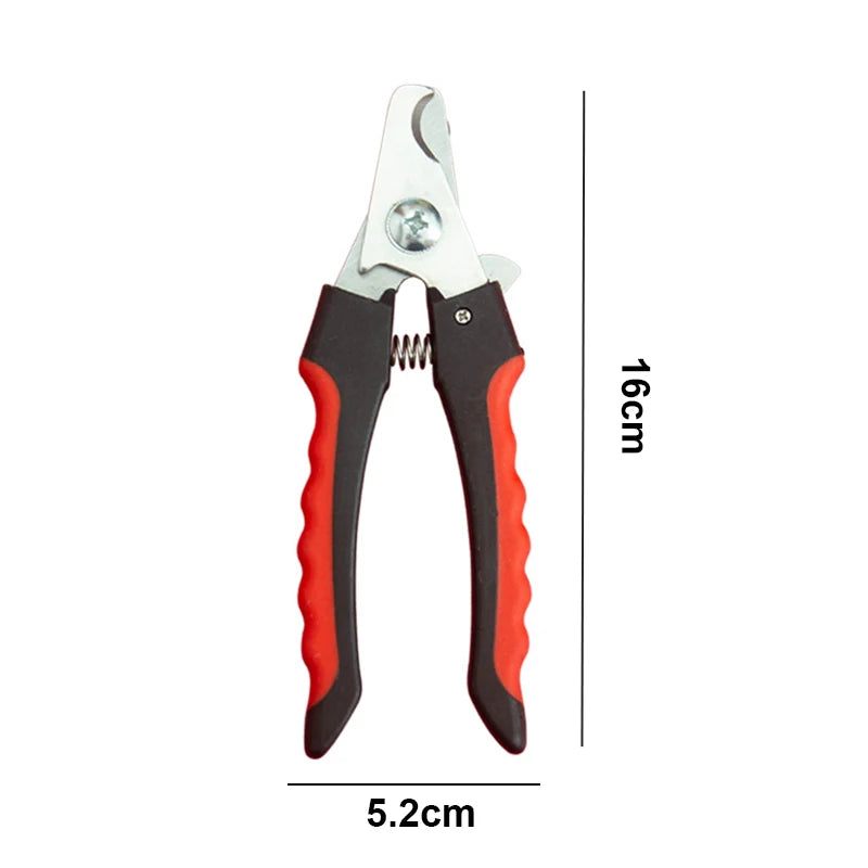 Pet Nail Clippers for Dogs & Cats – Professional Stainless Steel Grooming Tool with Safety Guard