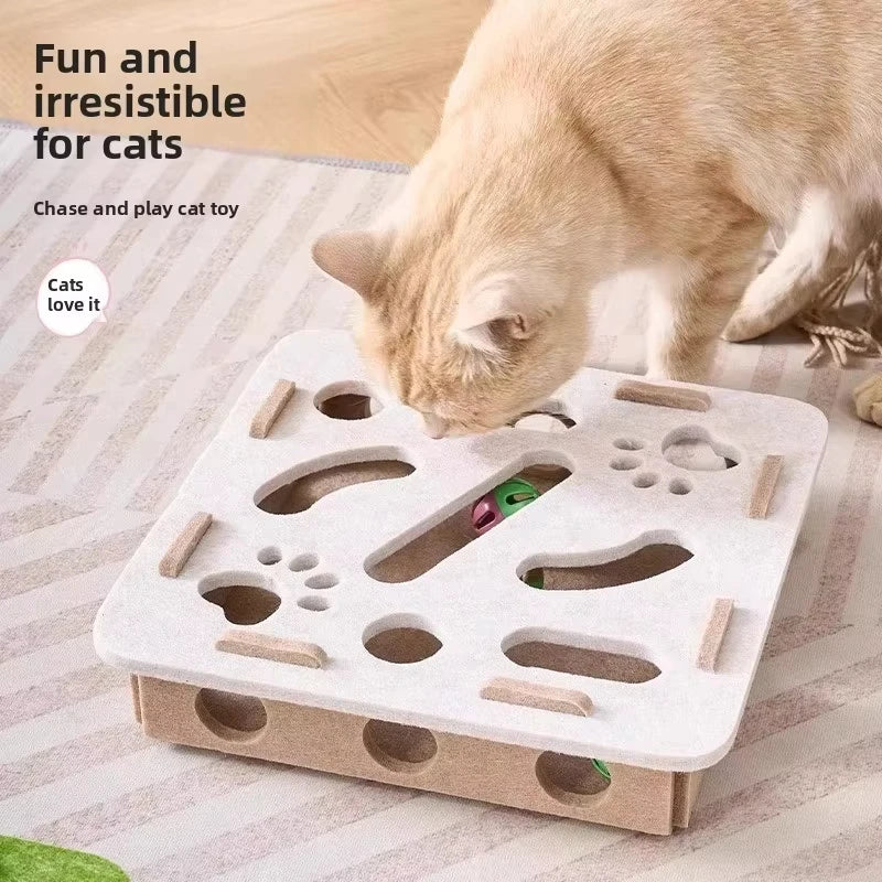 Cat Puzzle Toy Box | Interactive Indoor Ball & Exercise Toy for Cats