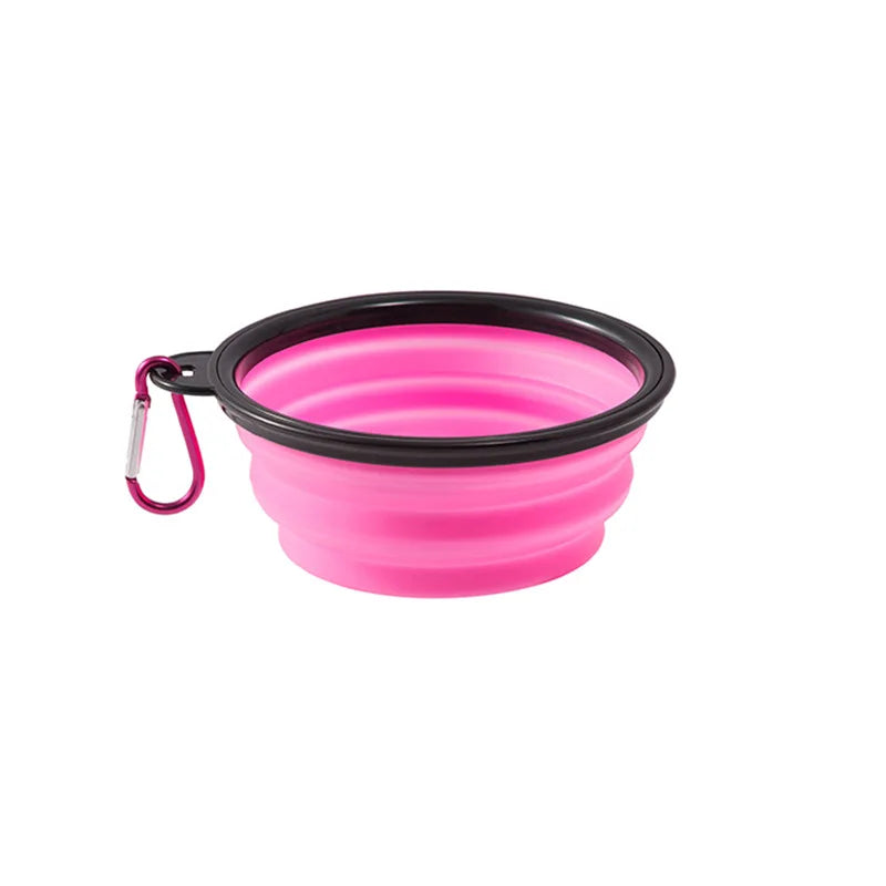 Collapsible Pet Bowl – Portable Silicone Dog & Cat Food and Water Dish with Carabiner