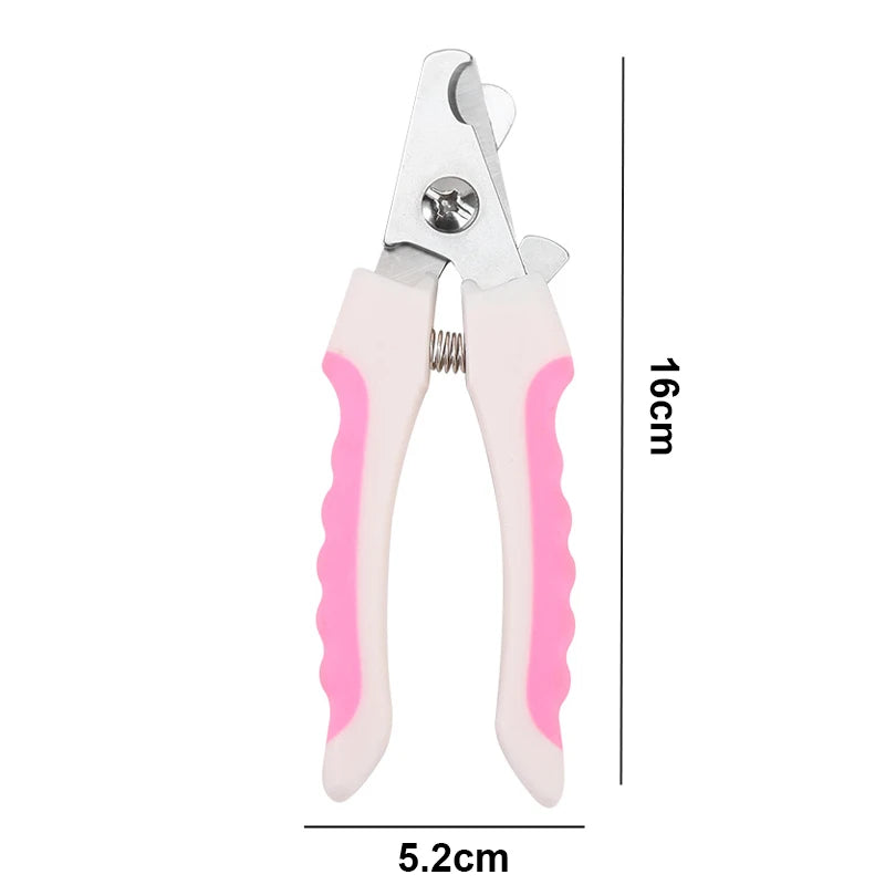 Pet Nail Clippers for Dogs & Cats – Professional Stainless Steel Grooming Tool with Safety Guard