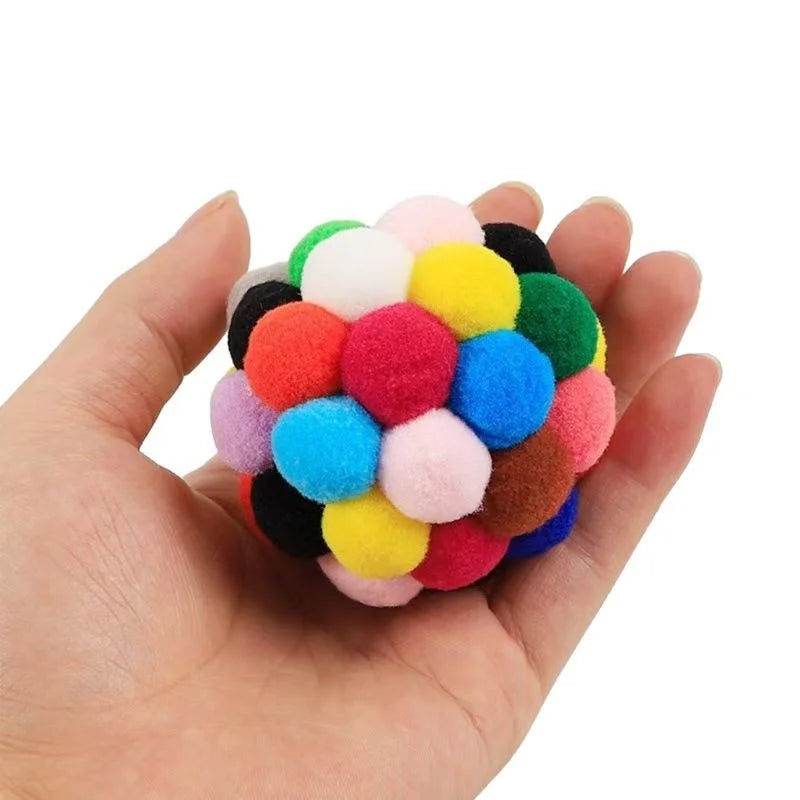 Interactive Cat Plush Ball – Colorful Bouncy Toy for Self-Play & Entertainment