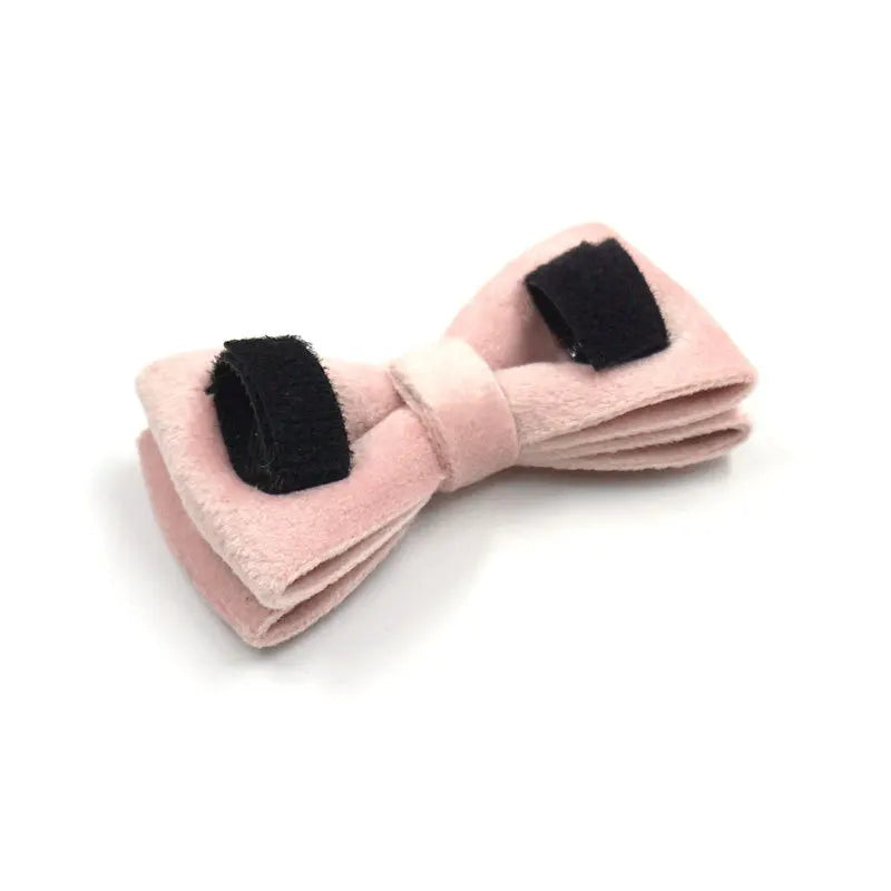 Velvet Pet Collar with Bow Tie & Bell | Adjustable Cat & Dog Accessory