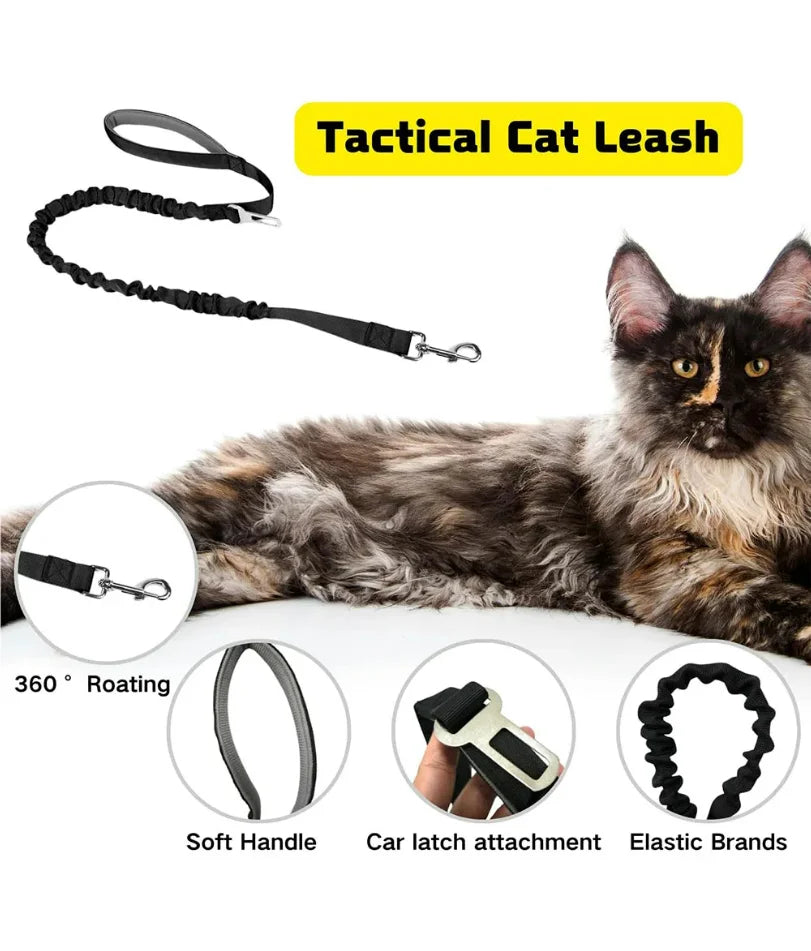 Tactical Cat & Dog Harness – Adjustable Vest with Handle for Training & Walking